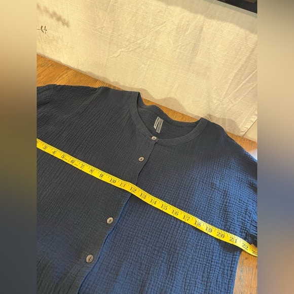 Simons Vision Navy Crinkled Cotton Jumpsuit - Size L - Picture 4 of 12